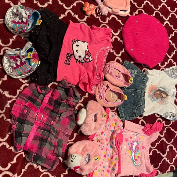 Build A Bear Hello Kitty Pink and Black Outfit Set lot